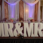 Sweetheart Table, Backdrop, Lighting